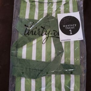 Thirty one large utility tote- green cabana stripe new in package!